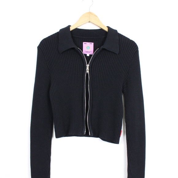 Unif Brandy Dual Zip Ribbed Sweater 